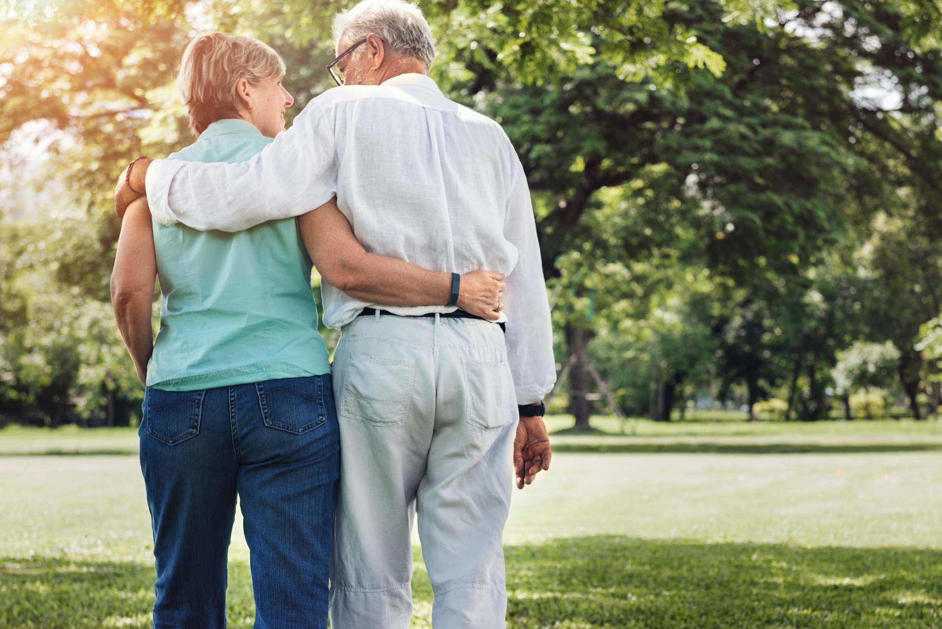 Older couple in a calm home setting