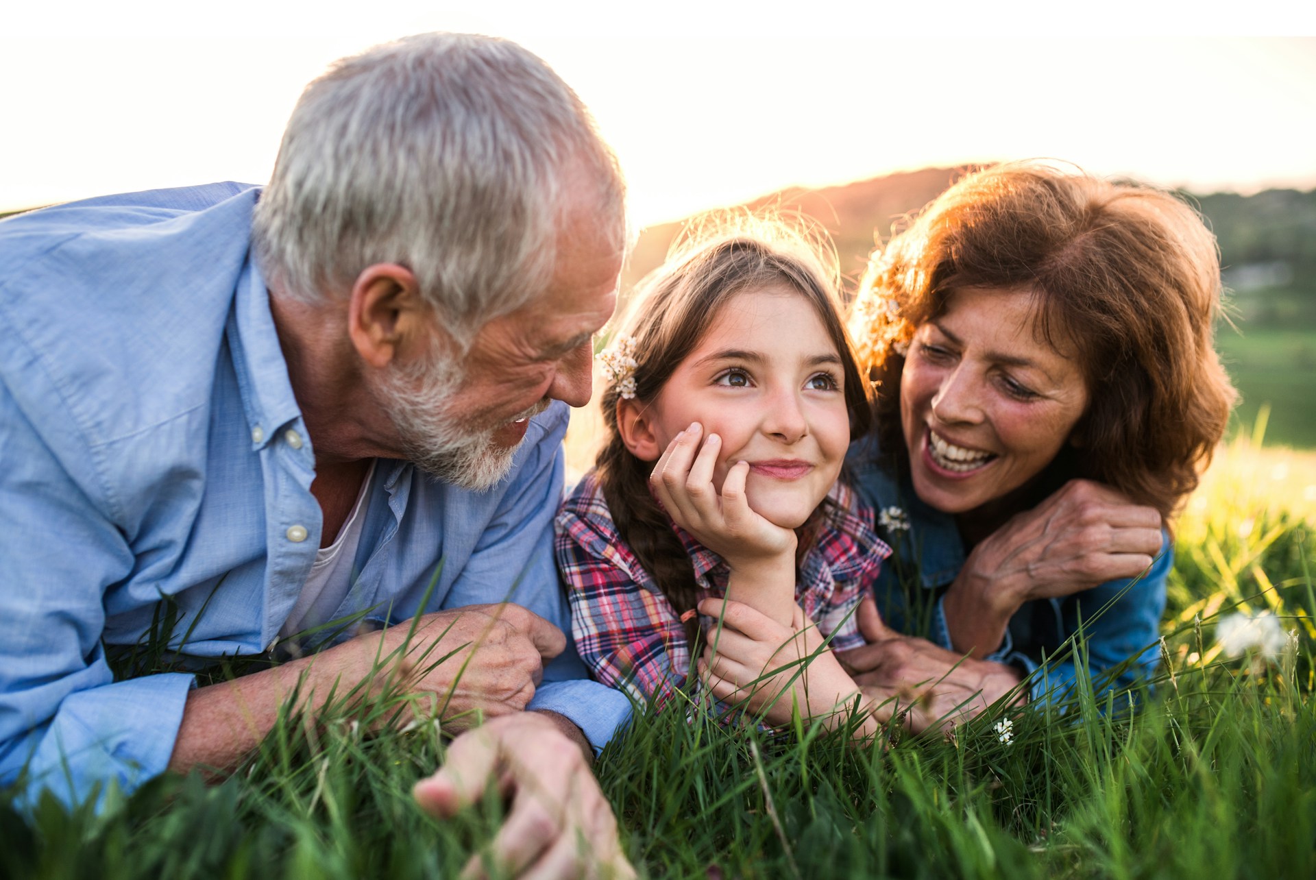 Older couple enjoying time together outdoors
